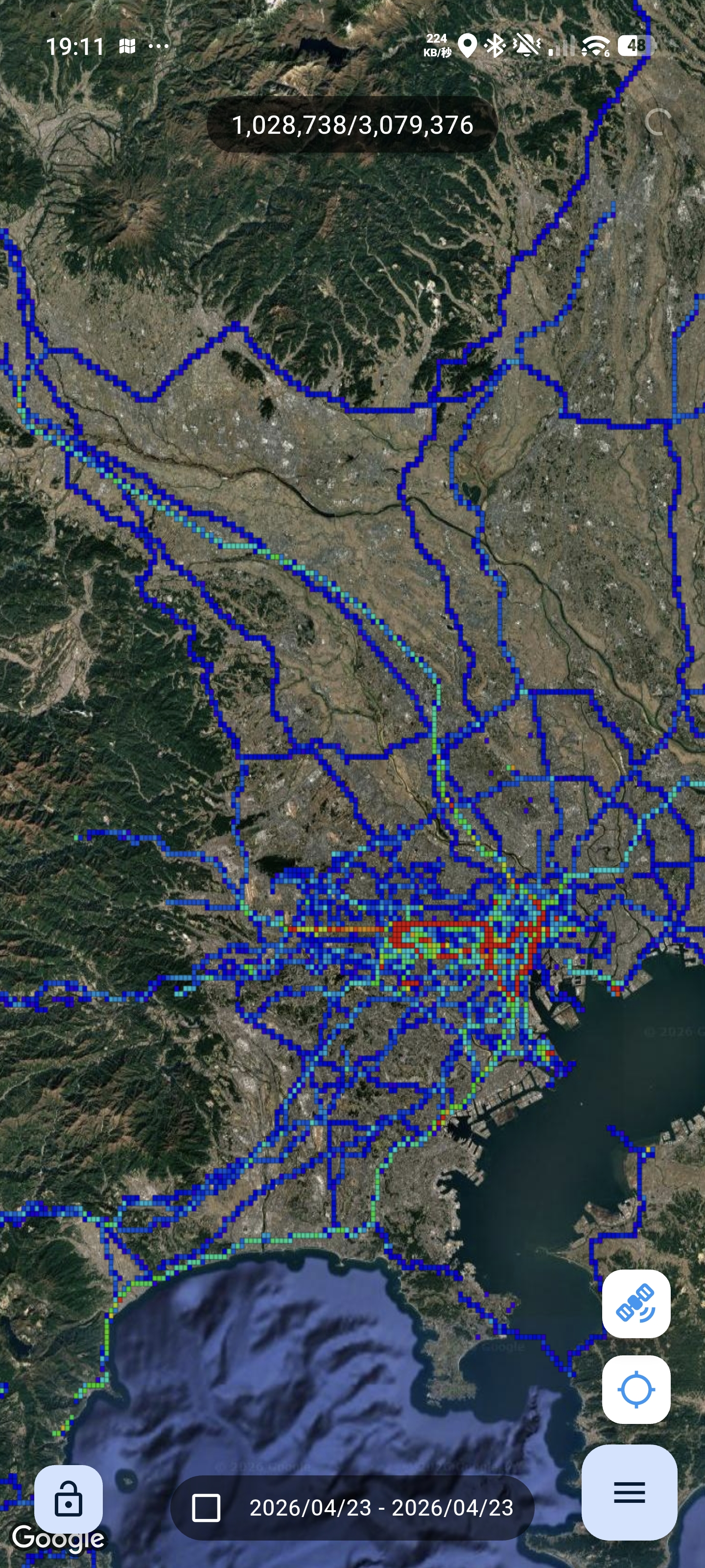 Satellite map view